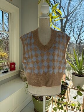 Sincerely Jules Argyle Preppy Sweater Vest